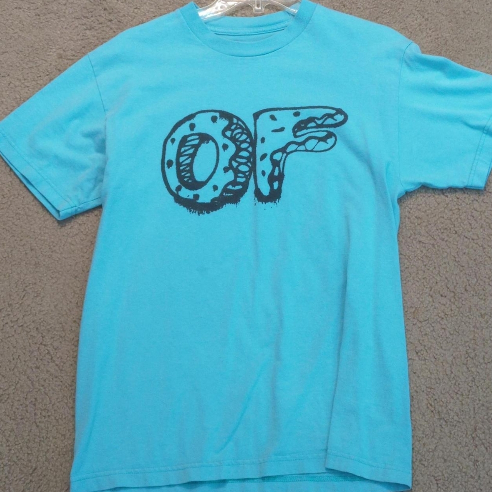 Odd Future Aqua Blue Short Sleeve Tee Graphic Design